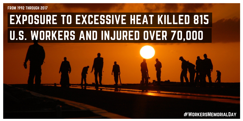 Excessive heat has injured 70,000 US workers