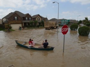 Severe flooding in Brookshire, TX, April 20, 2016. Texas Guardsmen and partner first responders patrolled the flooded areas looking to help Texans in need. (U.S. Army National Guard photo by 1st Lt. Zachary West)
