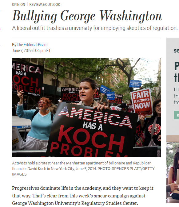 Screenshot of article titled "Bullying George Washington"